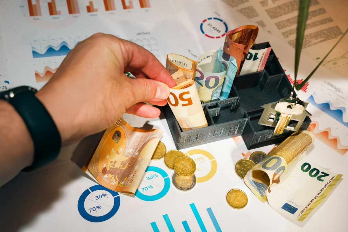 A person holding money